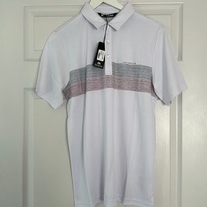 New Travis Mathew TM Wind Test Polo White Mens Small S